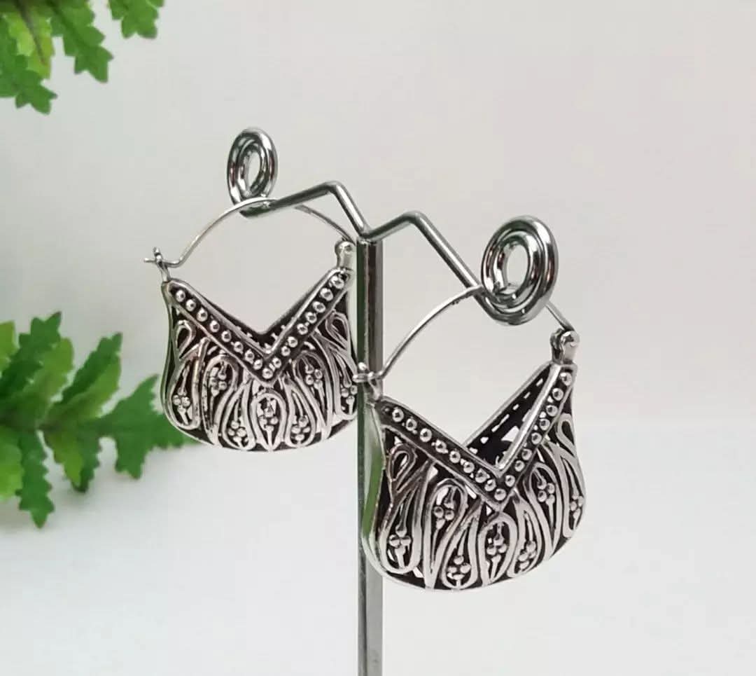 Pendientes bolso en plata 925 2